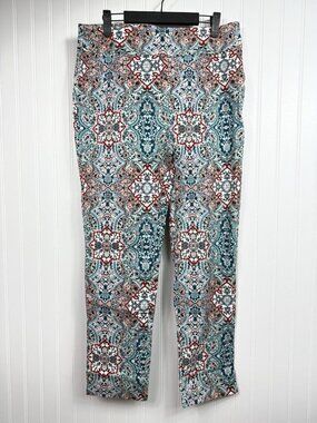Chico's So Slimming Brigitte Pants Slim Leg Multicolor SZ 1.5R US 10R $99 NWT